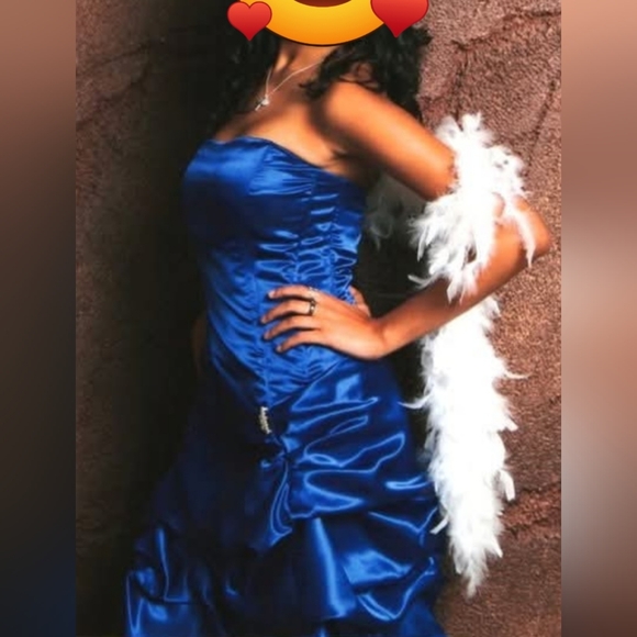 Silky Sapphire Blue Dress - Picture 5 of 5